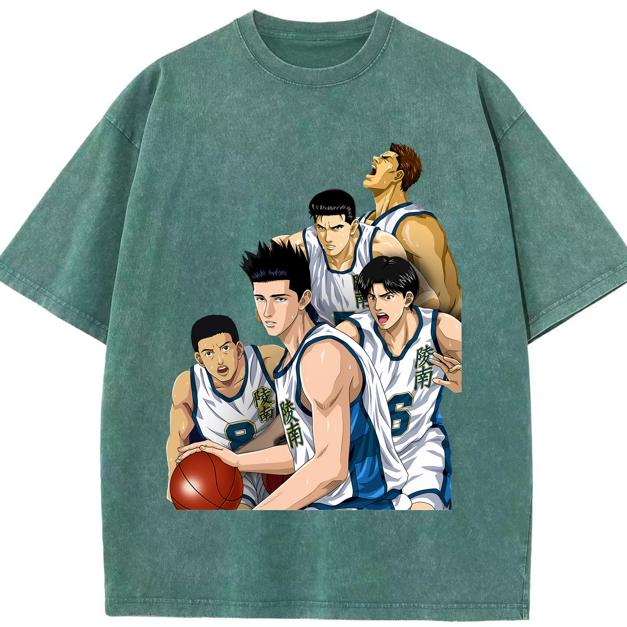 （画像用） SLAM DUNK／スラムダンク 綿100% ヴィンテージ風 半袖Tシャツ（フロントプリント）